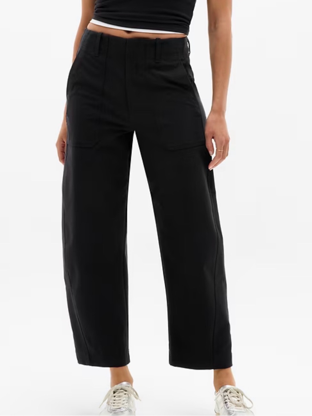 Athleta Skyline High Rise Barrel Pants black 4